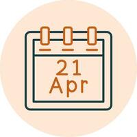 April  21 Vector Icon