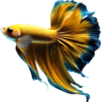 A painting of a Betta fish. AI-Generated. png