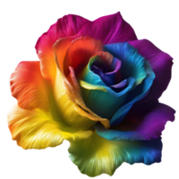 hermosa arco iris Rosa clipart. ai-generado. png