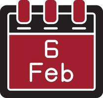 February 6 Vector Icon
