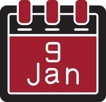 January 9 Vector Icon