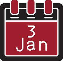 January 3 Vector Icon