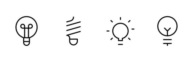 light, Lamp, bulb, Idea lamp line icon editable Stroke and Suitable for Web Page, Mobile App, UI, UX design. vector