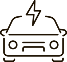 EV car automotive line icon illustration png