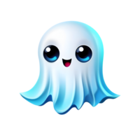 Cute ghost floating in the air. AI-Generated. png