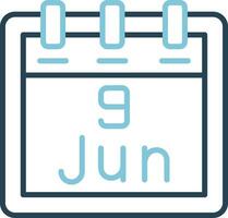 June 9 Vector Icon