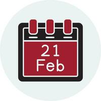 February 21 Vector Icon