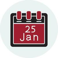 January 25 Vector Icon