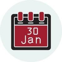 January 30 Vector Icon