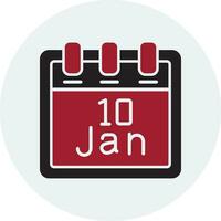 January 10 Vector Icon