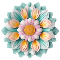 A cute colorful flower. AI-Generated. png