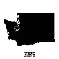 Washington mapa vector elementos, Washington mapa vector ilustración, Washington mapa vector modelo