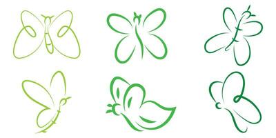 scribble line butterfly illustration, line drawing of butterfly vector elements