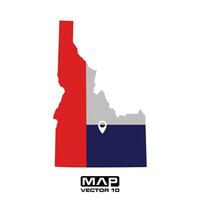 idaho map vector elements, idaho map vector illustration, idaho map vector template