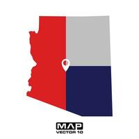 arizona map vector elements, arizona map vector illustration, arizona map vector template