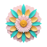 A cute colorful flower. AI-Generated. png