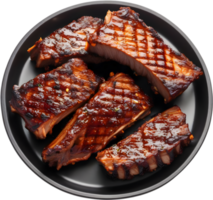 Image of Delicious-looking Barbecue ribs. AI-Generated. png