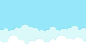 White Clouds Paper Cut With Blue Sky Background vector