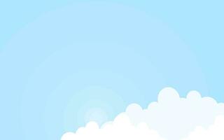 White Clouds Paper Cut With Blue Sky Background vector