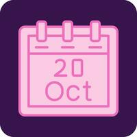 October 20 Vector Icon