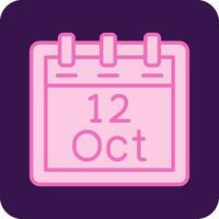 October 12 Vector Icon