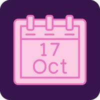 October 17 Vector Icon