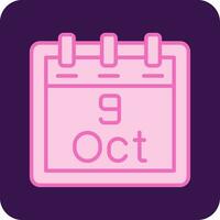 October 9 Vector Icon