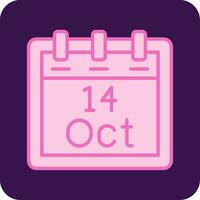 October 14 Vector Icon