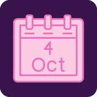 October 4 Vector Icon