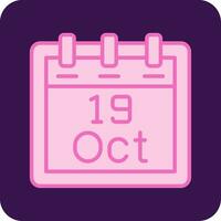 October 19 Vector Icon