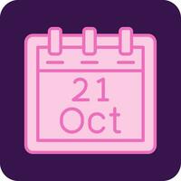 October 21 Vector Icon