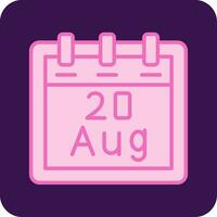 August 20 Vector Icon