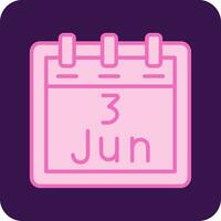 June 3 Vector Icon