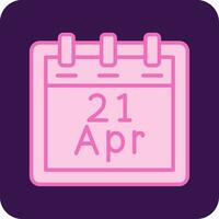 April  21 Vector Icon