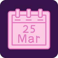 March 25 Vector Icon