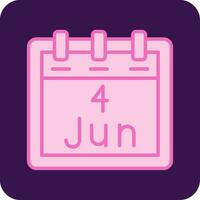 June 4 Vector Icon