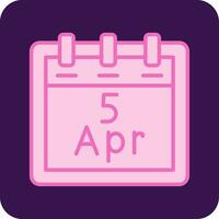 April 5 Vector Icon