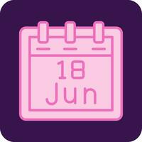 June 18 Vector Icon