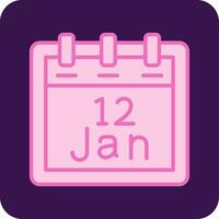 January 12 Vector Icon