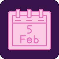 February 5 Vector Icon