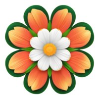 A cute colorful flower. AI-Generated. png