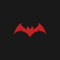 red bat vector icon logo template halloween element