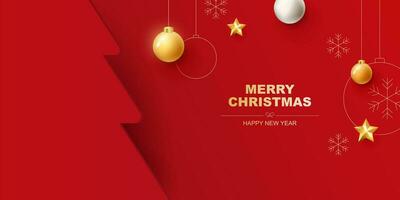 Merry Christmas background vector. Winter Christmas background with xmas. vector