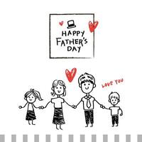 Vector illustration of joyous celebration of Happy Father's Day