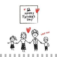 Vector illustration of joyous celebration of Happy Father's Day