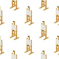 Pattern of easels in isometry. Vector