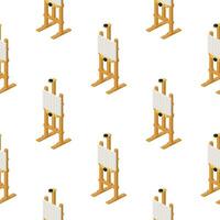 Pattern of easels in isometry. Vector