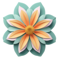 A cute colorful flower. AI-Generated. png