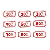 percent discount sign icon. Sale symbol. Special offer label. vector