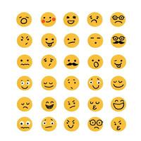 Set of Emoticons. World emoji day greeting card design template with different feelings vector